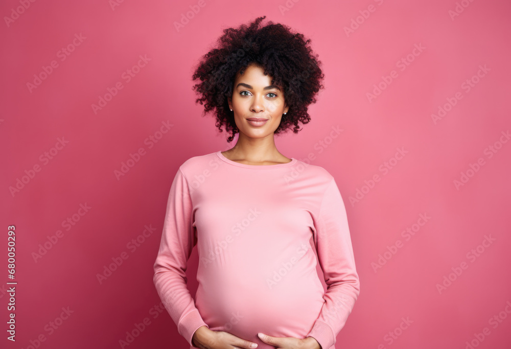 Portrait of an African American pregnant woman Portrait of an African American pregnant woman