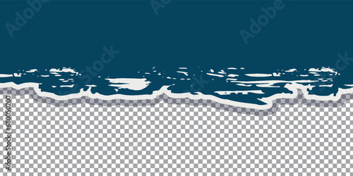 paper cut.light blue Ripped Paper Isolated Transparent Background, Vector Illustration