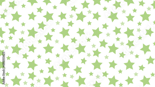 Seamless pattern with green stars