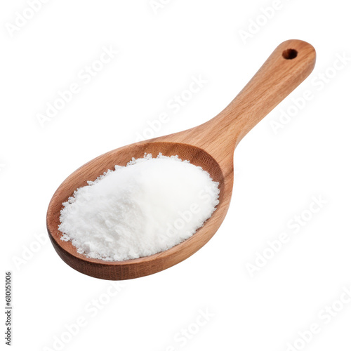 white powder,wooden spoon of white powder,white sodium carbonate in spoon isolated on transparent background,transparency 