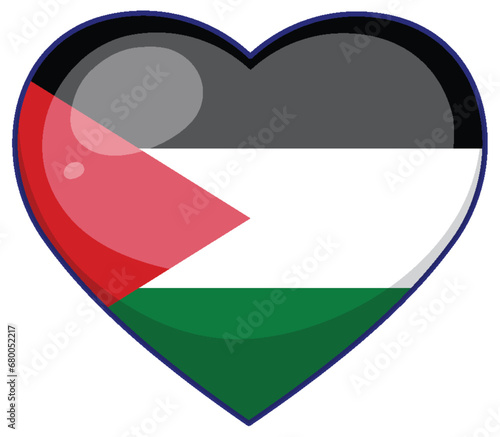 Isolated Palestine Flag with Heart Shape Free Download Isolated Palestine Flag with Heart Shape - GFXLoad