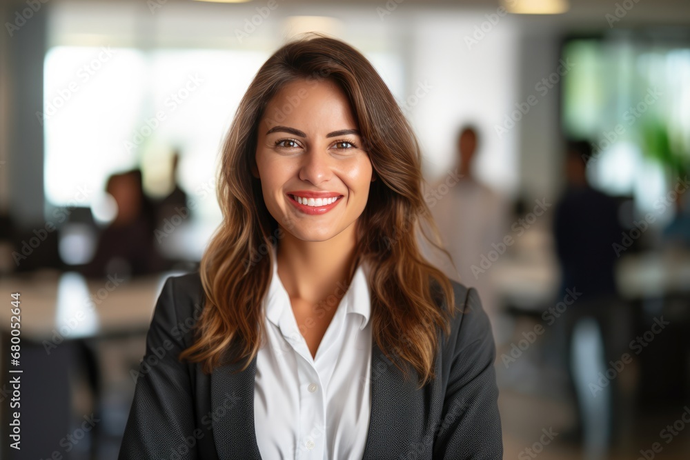 Smiling Woman At Office Caught In Photo. Сoncept Office Portraits, Professional Headshots, Business Casual Poses, Confidence In The Workplace Smiling Woman At Office Caught In Photo. Сoncept Office Portraits, Professional Headshots, Business Casual Poses, Confidence In The Workplace