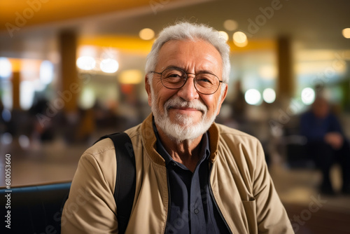 Man with beard and glasses sitting in chair.