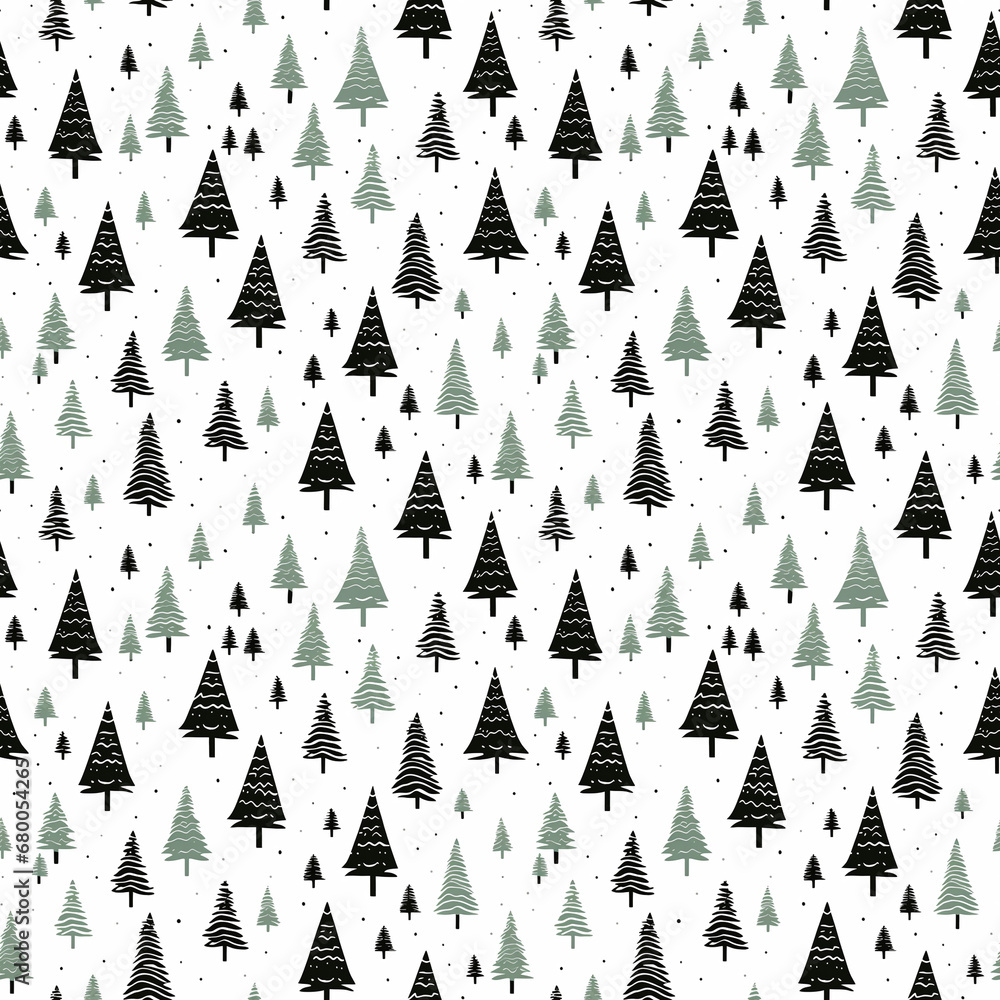 Obraz premium christmas tree pattern