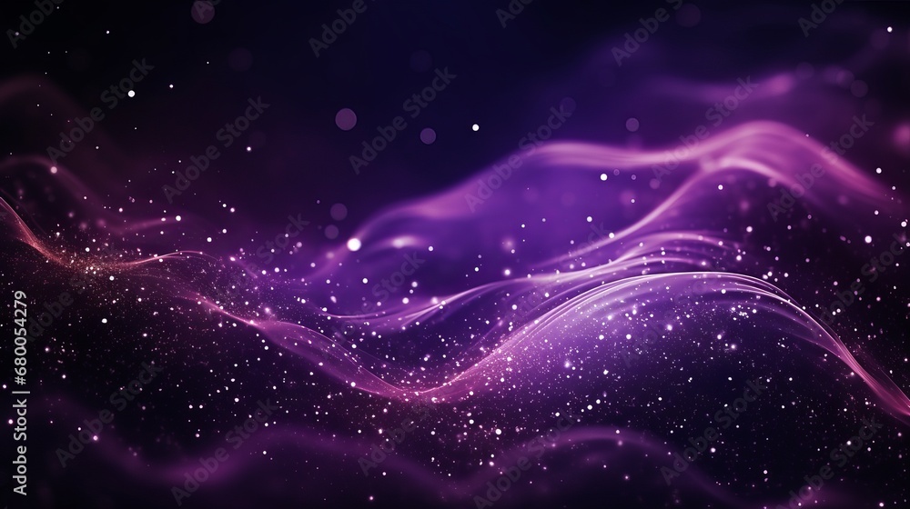 Majestic Purple Wave Crashing over a Black Ocean, generative ai Majestic Purple Wave Crashing over a Black Ocean, generative ai
