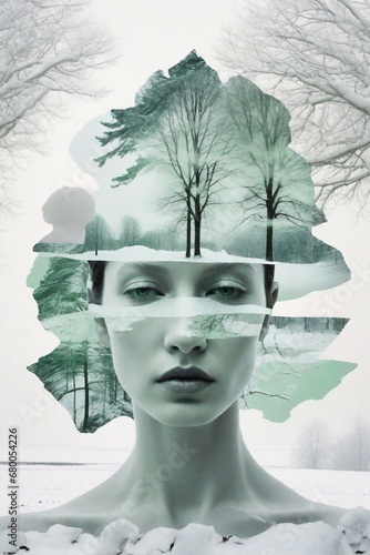 portrait of a woman in a forest
