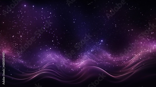 Majestic Purple Wave Crashing over a Black Ocean, generative ai