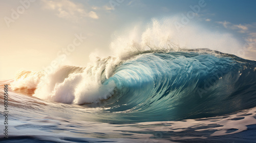 Stormy sea wave with foamy splash © UsamaR