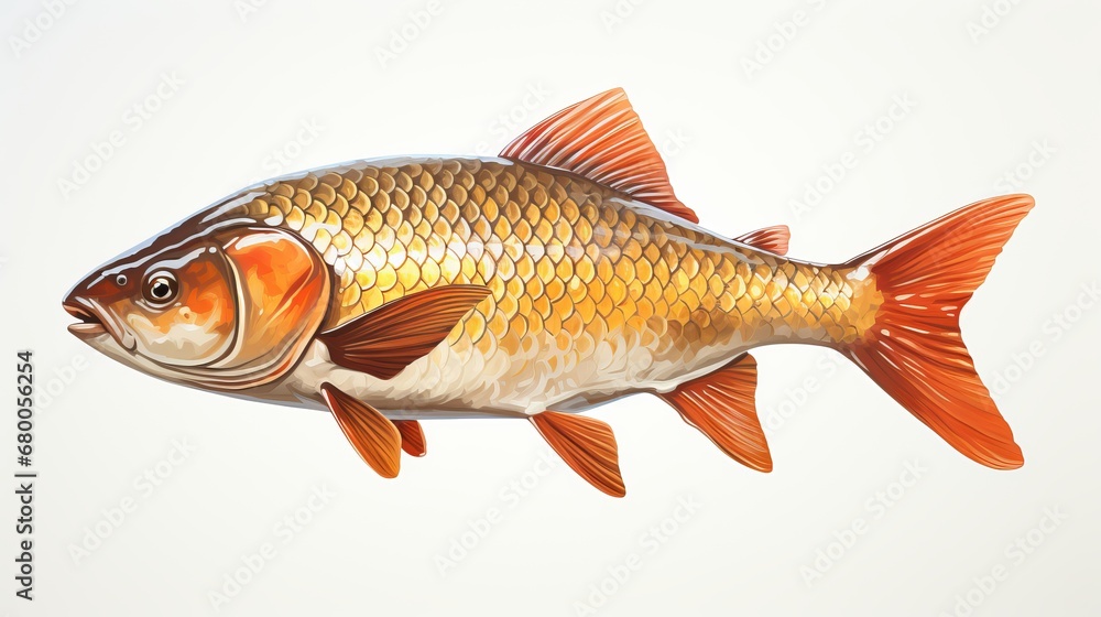 Golden Glimmer: A Close-Up Look at a Single Goldfish, generative ai Golden Glimmer: A Close-Up Look at a Single Goldfish, generative ai