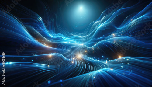 Luminous Energy Waves in Digital Space © Svetlana Kolpakova