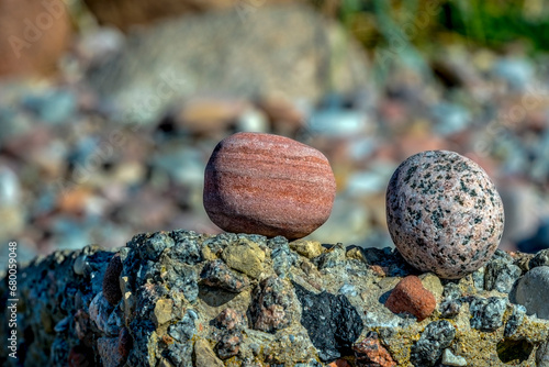 Canvas Print beautiful stones on the beach