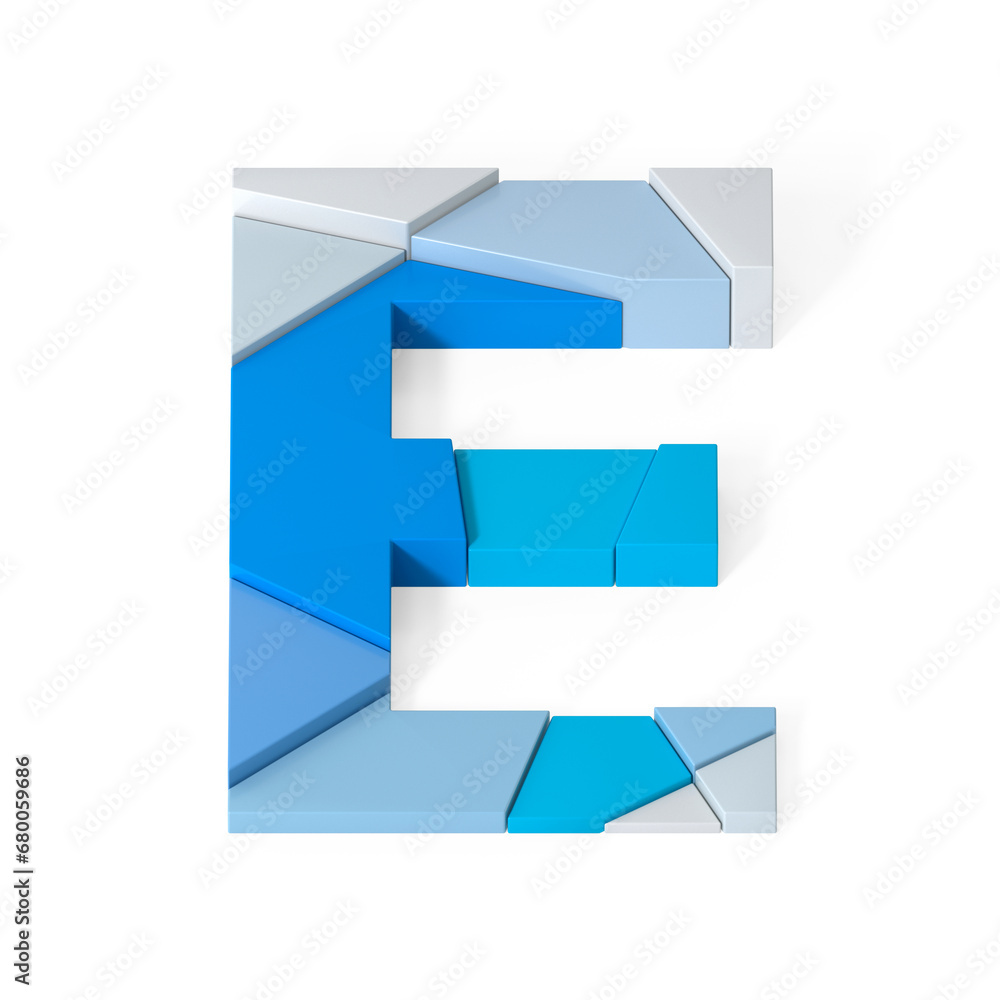 Multicolored Extruded Alphabet 