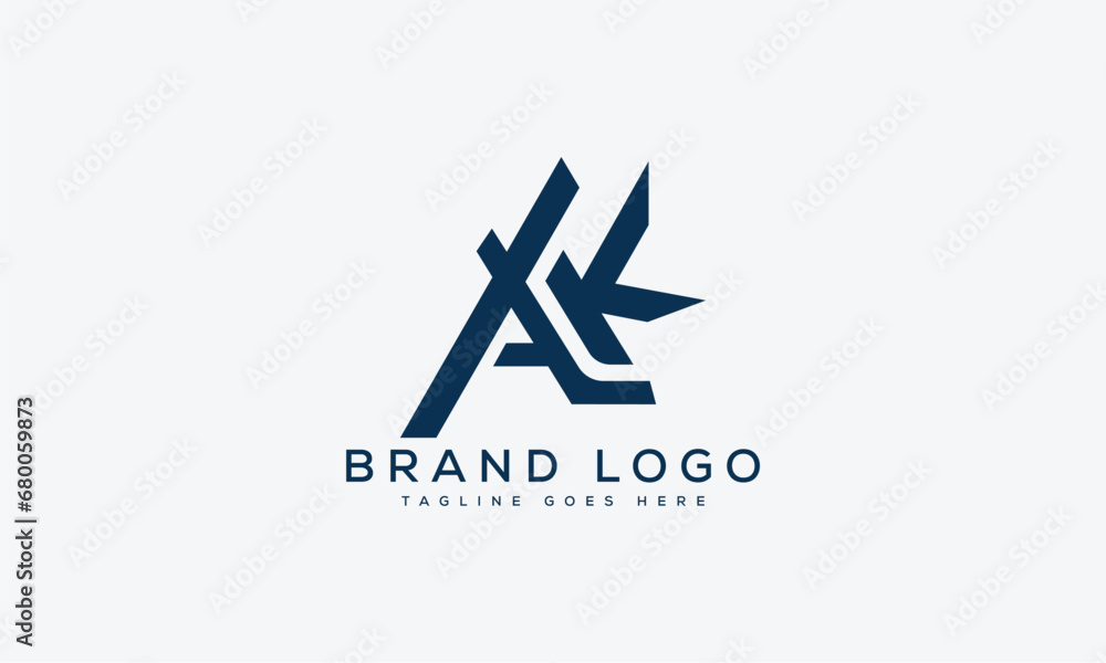 letter Ak logo design vector template design for brand. letter Ak logo design vector template design for brand.