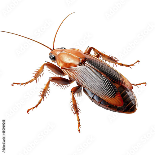 Cockroach in a Still Pose Isolated on Transparent or White Background, PNG photo