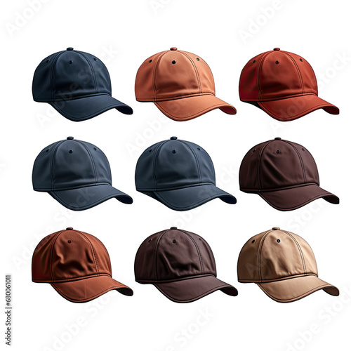 Cap Set on White - Stylized Isolated on Transparent or White Background, PNG