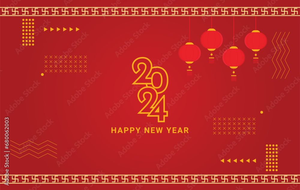 Fotografie Happy Chinese new year 2024 Background