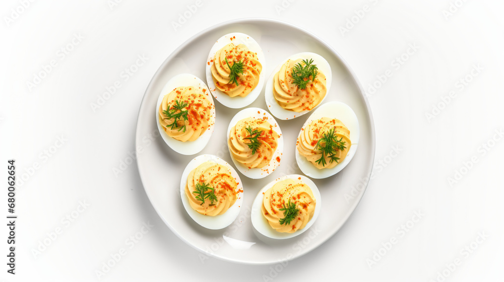 Top view of Deviled Eggs