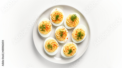 Top view of Deviled Eggs