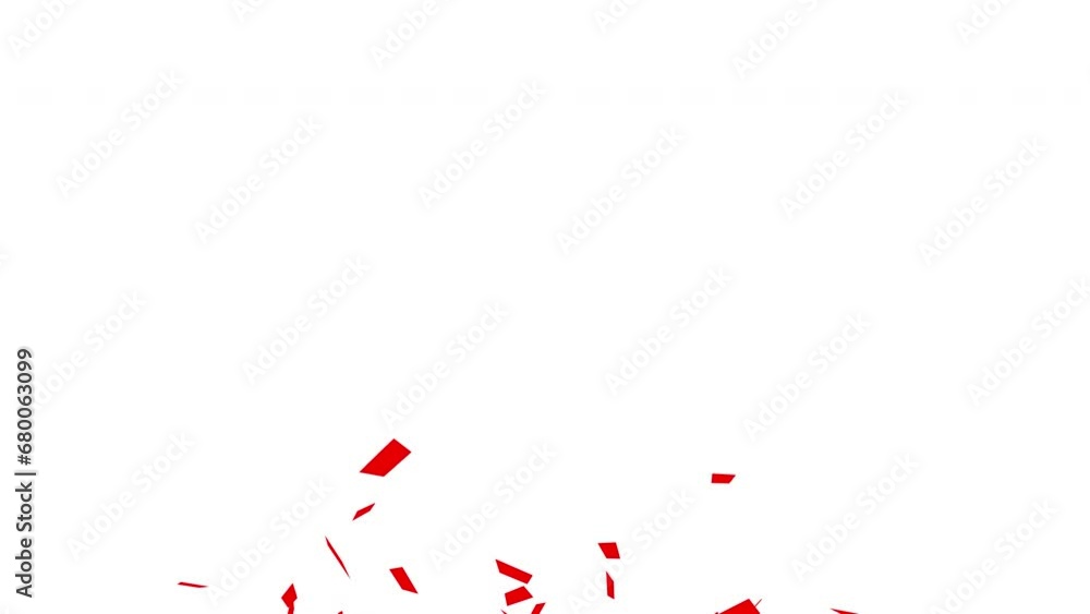 3D Confetti Blast Red Blast Animation 4k on White Green and Alpha Matte 3D Confetti Blast Red Blast Animation 4k on White Green and Alpha Matte