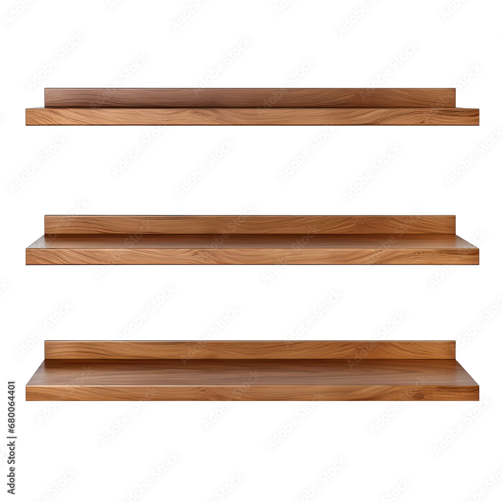 Empty Wall Shelf Isolated on Transparent or White Background, PNG Empty Wall Shelf Isolated on Transparent or White Background, PNG