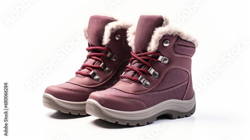 children's winter boots on a white background isolated. © Yahor Shylau 