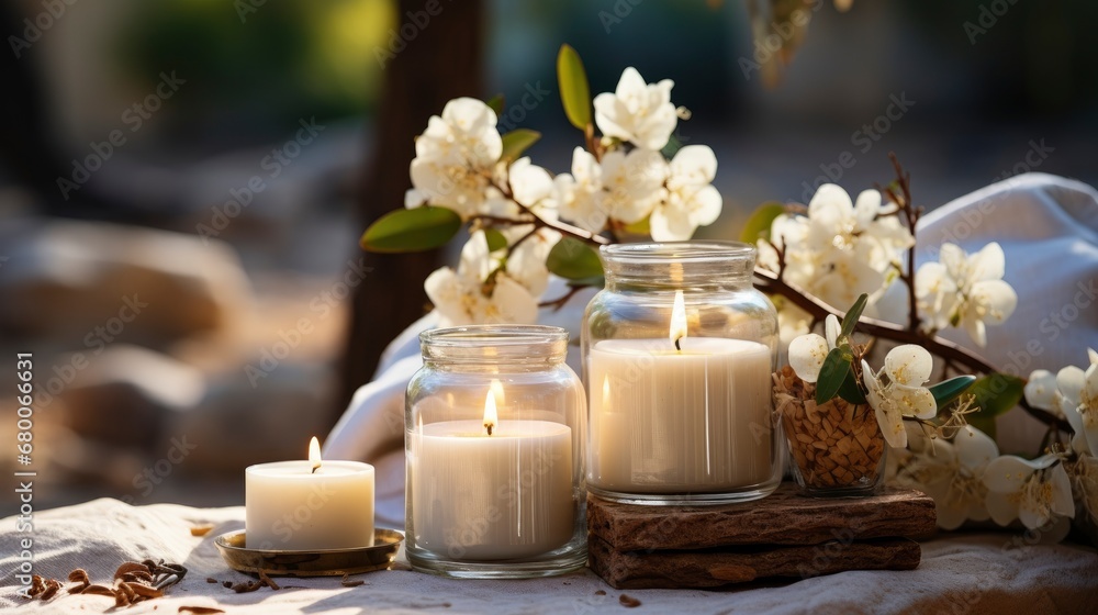 A Photo Of A Pear-Inspired Home Fragrance Candle , Background For Banner, HD A Photo Of A Pear-Inspired Home Fragrance Candle , Background For Banner, HD