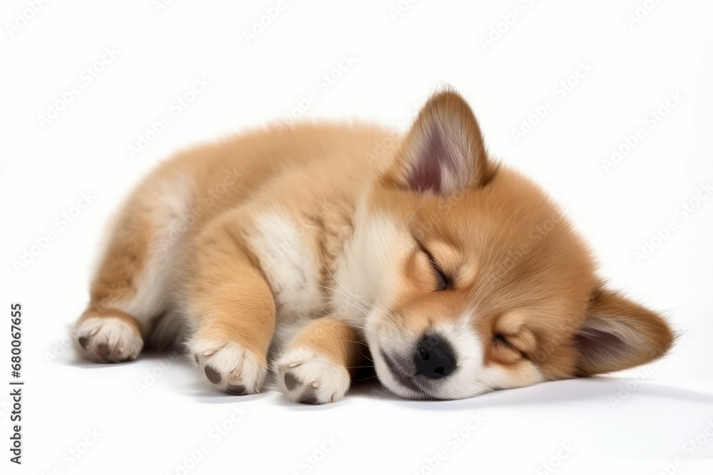 sleeping dog Isolated on white background sleeping dog Isolated on white background