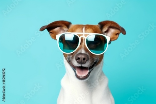Funny puppy wearing sunglasses © Muh