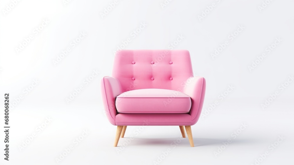 pink armchair. pink armchair.