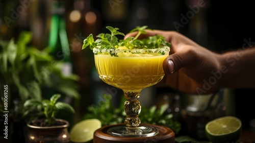 A Mixologist Shaking Up A Tangy And Refreshing  , Background For Banner, HD