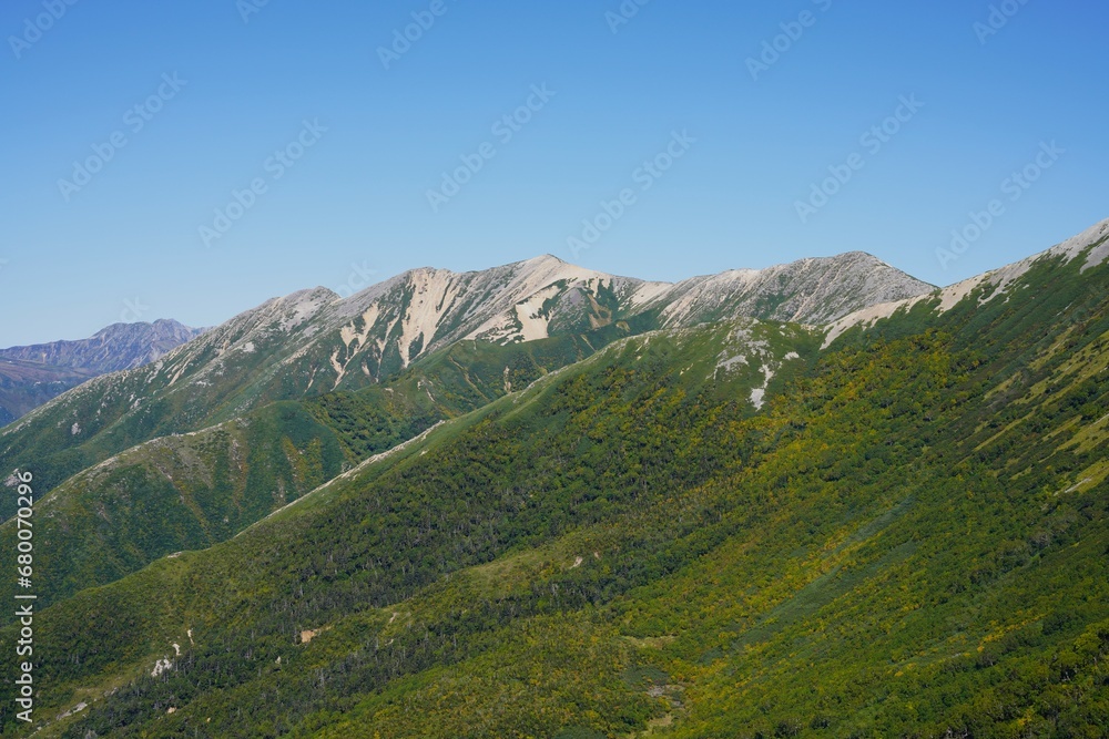 Fototapeta premium 北アルプス 雲ノ平から望む赤牛岳
