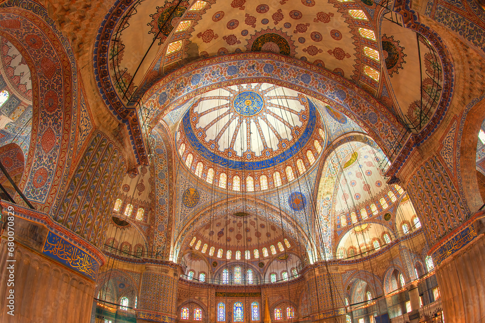 Sultan Ahmed Mosque or Blue Mosque, Main dome, Istanbul, Turkey