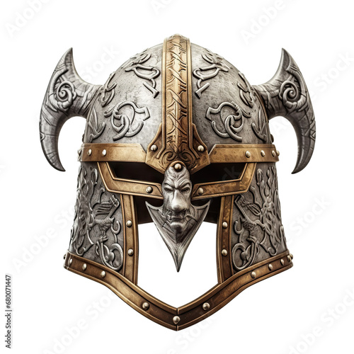 Horned helmet cut out photo