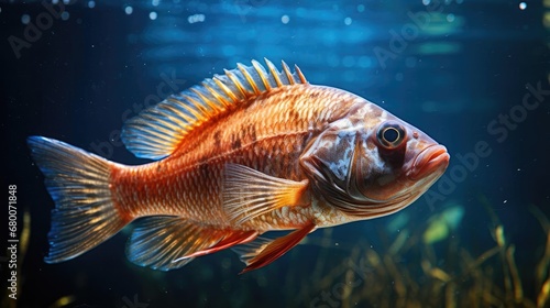 Close-up  fish in an aquarium