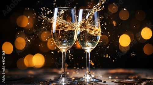 A Bartender Pouring A Sparkling Champagne Cocktail , Background For Banner, HD