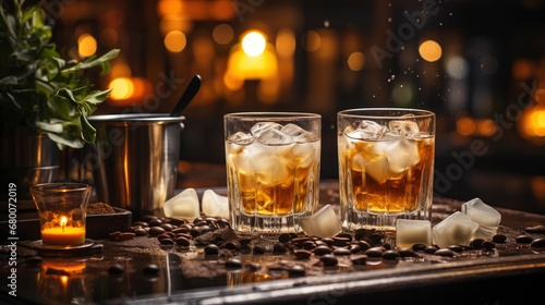 A Bartender Preparing A Smooth And Sophisticated , Background For Banner, HD