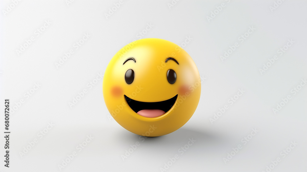 Fototapeta premium 3D rendering Party emoji on white isolated background