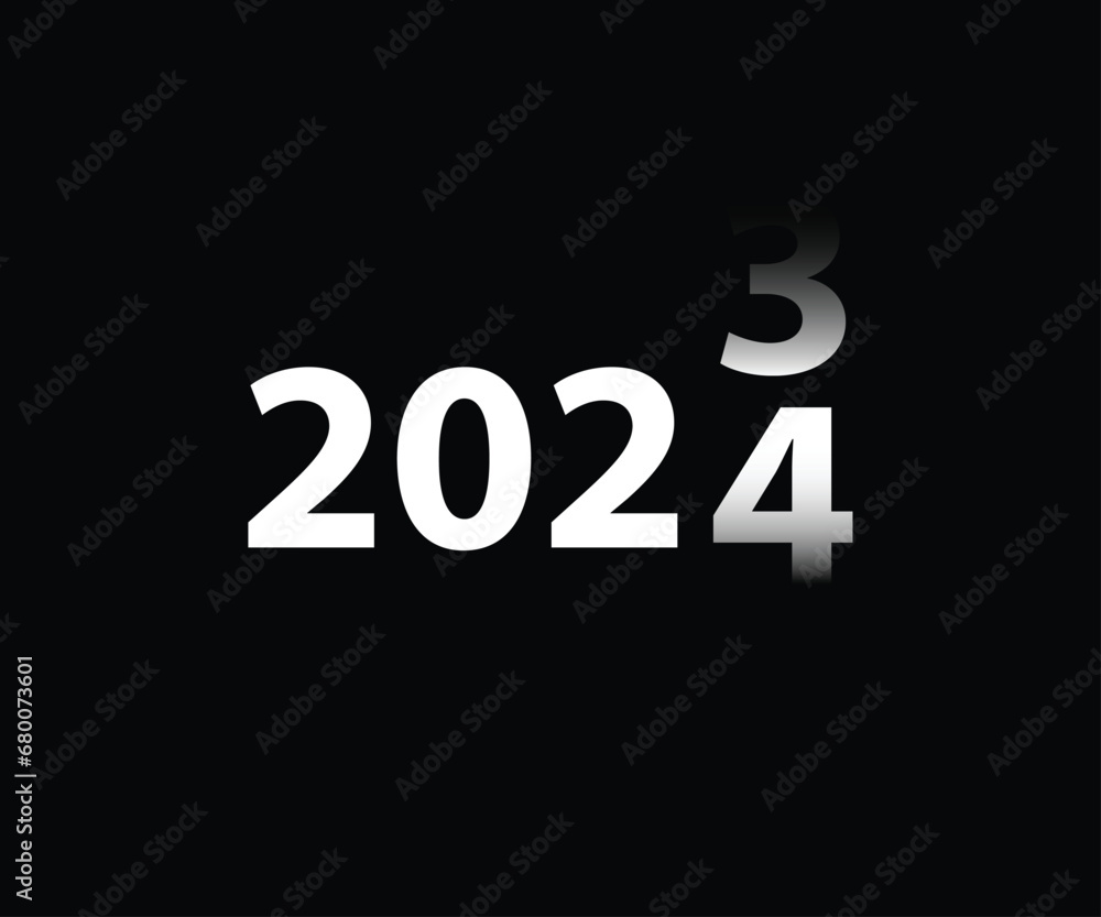Twenty twenty four calendar changing from twenty twenty three, New year 2024 Twenty twenty four calendar changing from twenty twenty three, New year 2024