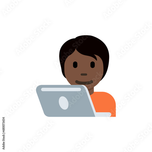 Person Technologist Dark Skin Tone 