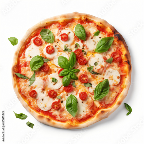 Top view of Margherita Pizza