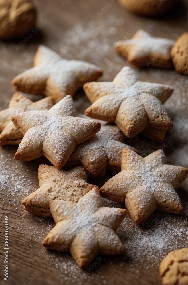 Christmas Festive Star-shaped Oat Cookies Christmas Festive Star-shaped Oat Cookies