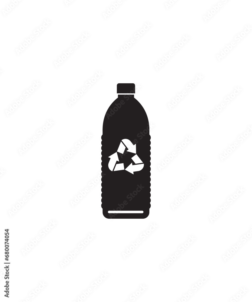 bottle with recycle icon, vector best flat icon. bottle with recycle icon, vector best flat icon.