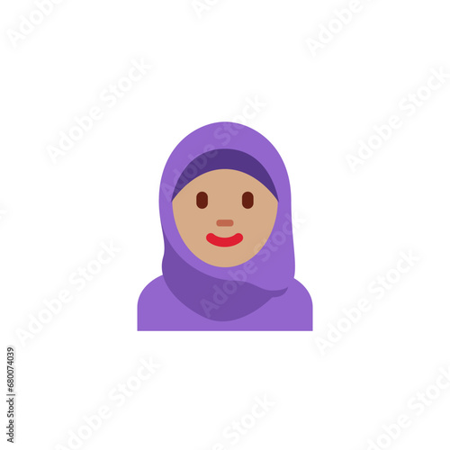 Woman with Headscarf Medium Skin Tone 