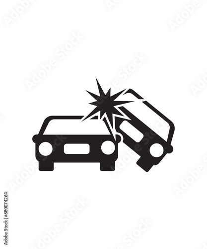 car accident icon, vector best flat icon.