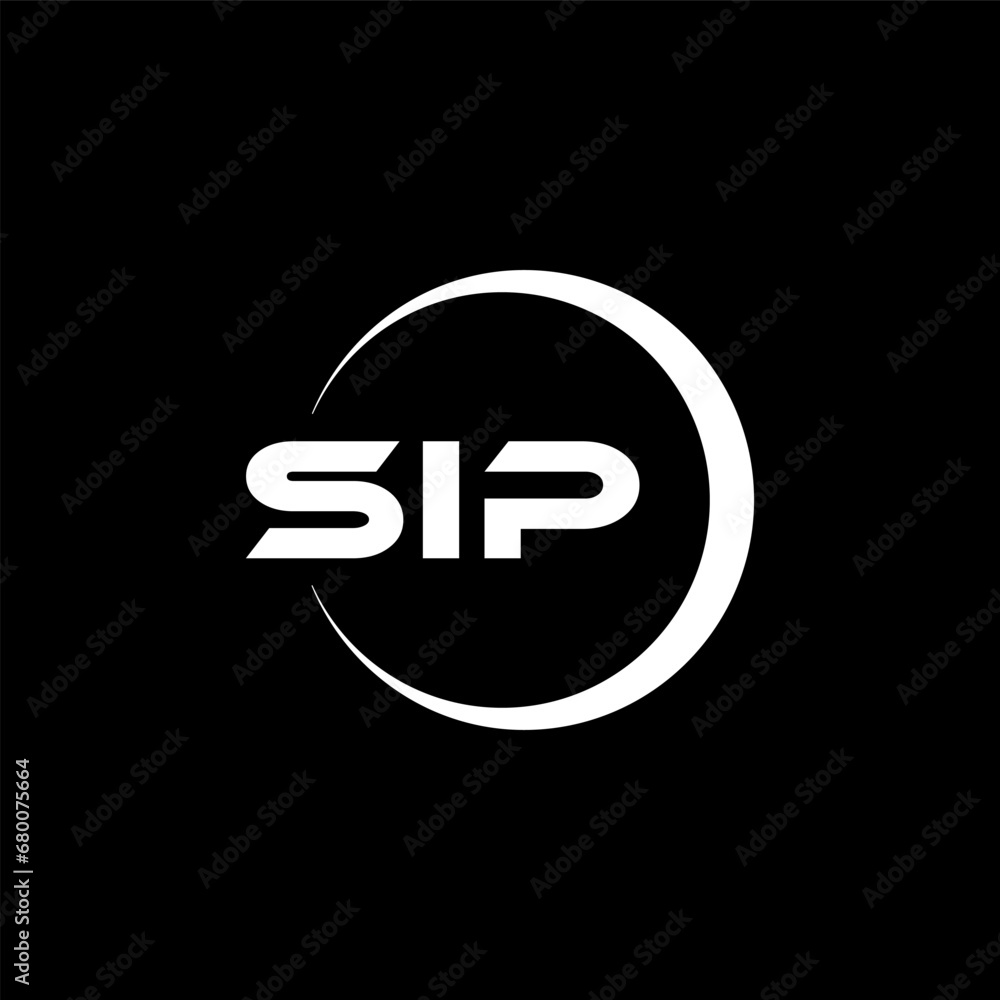 SIP letter logo design with black background in illustrator, cube logo, vector logo, modern alphabet font overlap style. calligraphy designs for logo, Poster, Invitation, etc. SIP letter logo design with black background in illustrator, cube logo, vector logo, modern alphabet font overlap style. calligraphy designs for logo, Poster, Invitation, etc.