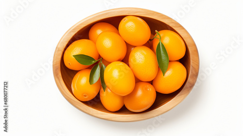 Top view of kumquats fruit