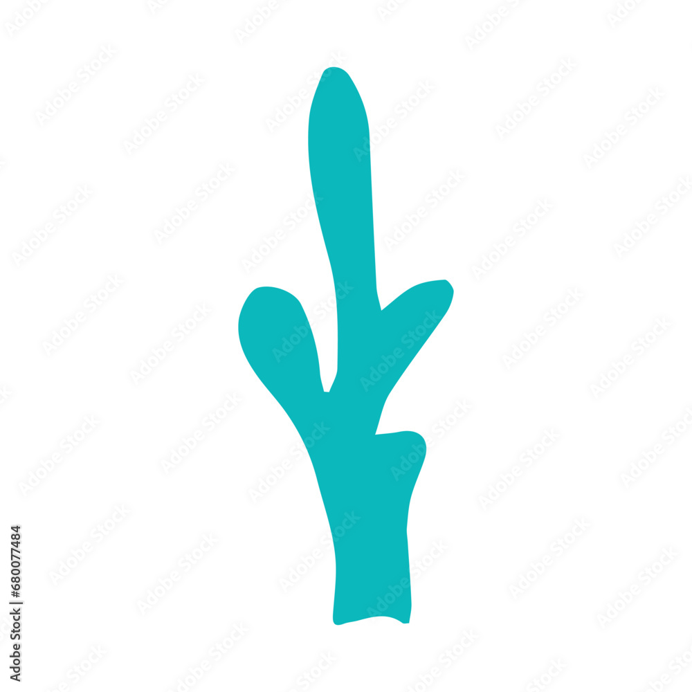 The silhouette logo of an algae or coral , seaweed, an excellent design on a marine theme The silhouette logo of an algae or coral , seaweed, an excellent design on a marine theme