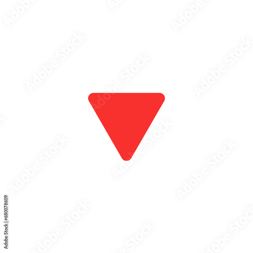 Red Triangle Pointed Down