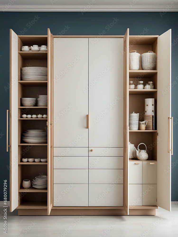 White colour wardrobe with a wardrobe,AI generated White colour wardrobe with a wardrobe,AI generated