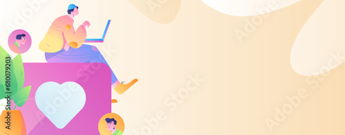 Person interviewing for job flat vector concept operation hand drawn illustration
